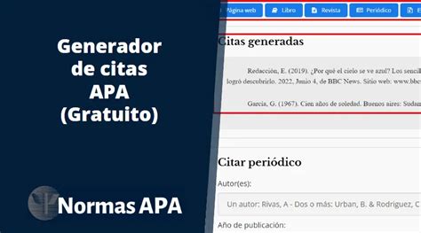 citar apa generador|Generador de citas APA gratuito [Versión 2024]